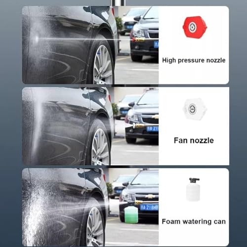 SEAHELTON Wireless High Pressure Washer for Car Washing 48V Rechargeable Electric Pressure Washer Gun Machine Tool for Bike, Cleaning, Gardening with Adjustable 3 in 1 Nozzle and 5M Hose Pipe