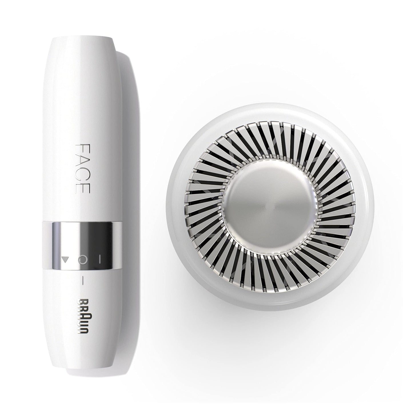 Braun Face Mini Hair Remover FS1000, Electric Facial Hair Removal for Women, Facial Hair Remover, Quick & Gentle, Finishing Touch for Upper Lips, Chin & Cheeks, Ideal for On-the-Go, with Smartlight, White Color